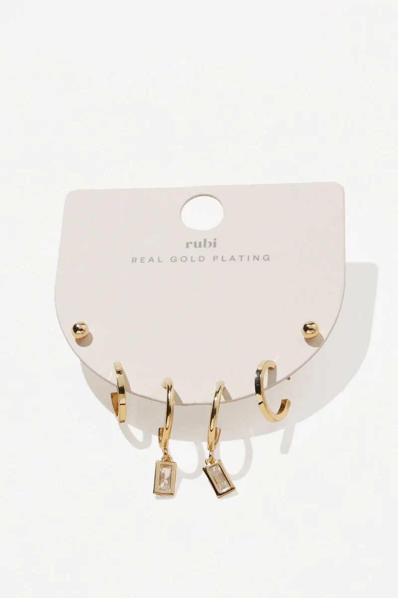 روبي 3Pk Small Earring